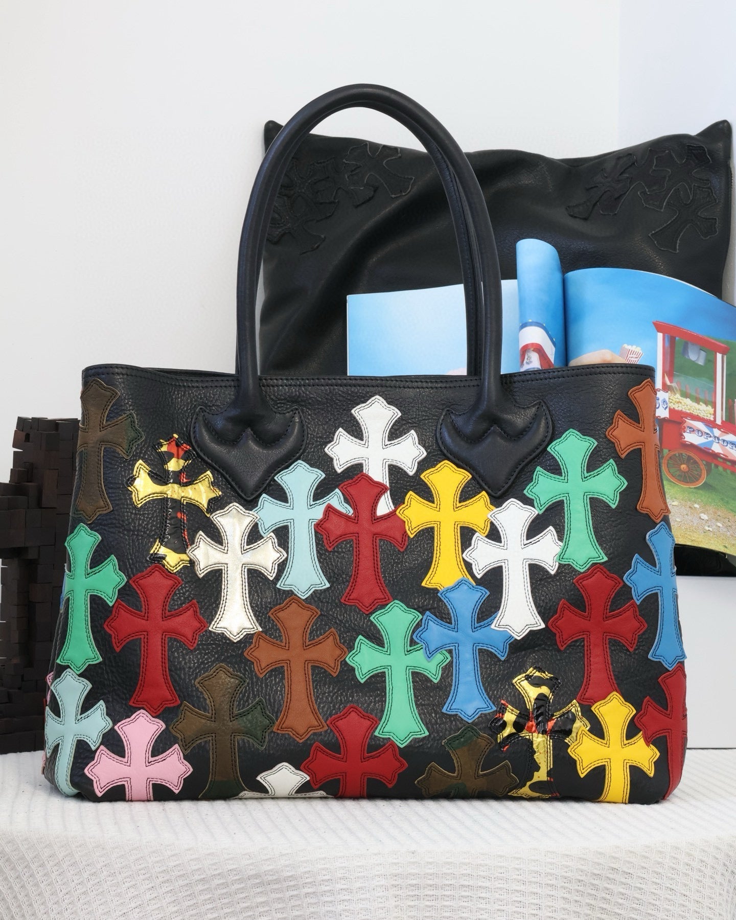 Chr0me Hearts Multicolor Cross Tote Bag