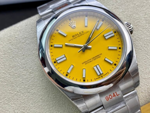 41mm R0lex Oyster Perpetual Yellow Dial