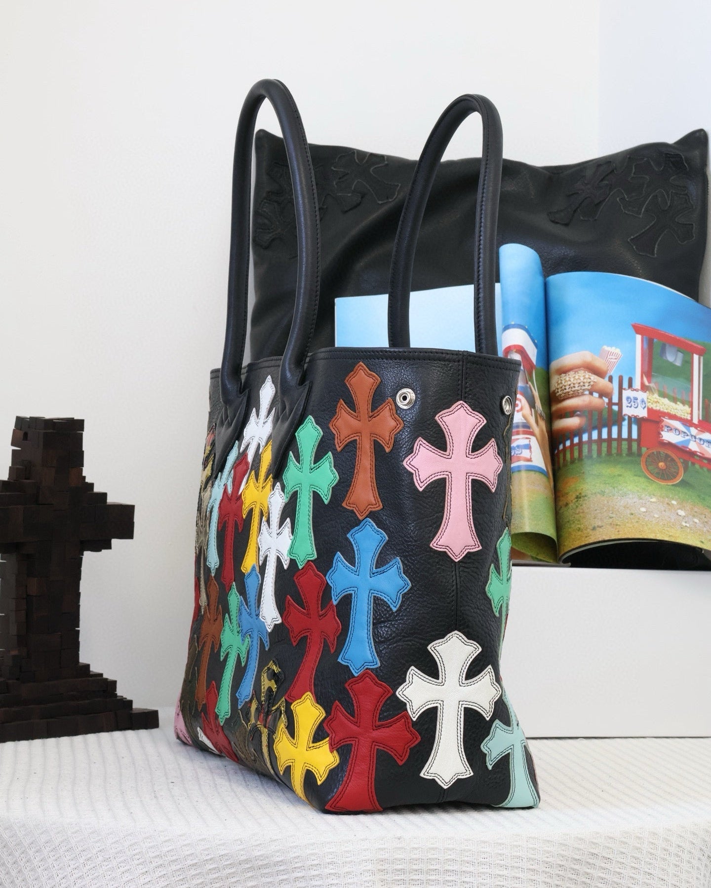 Chr0me Hearts Multicolor Cross Tote Bag
