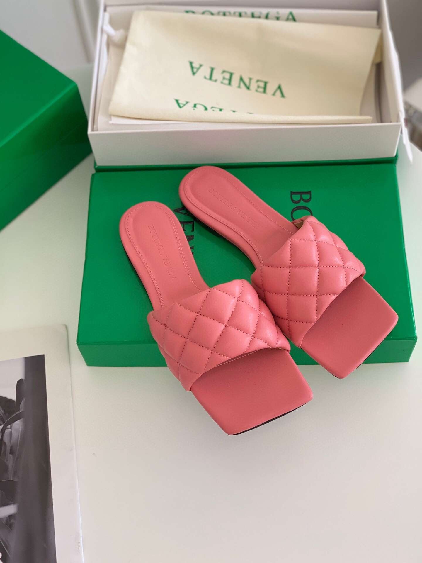 B*0ttega Pink Women Slides