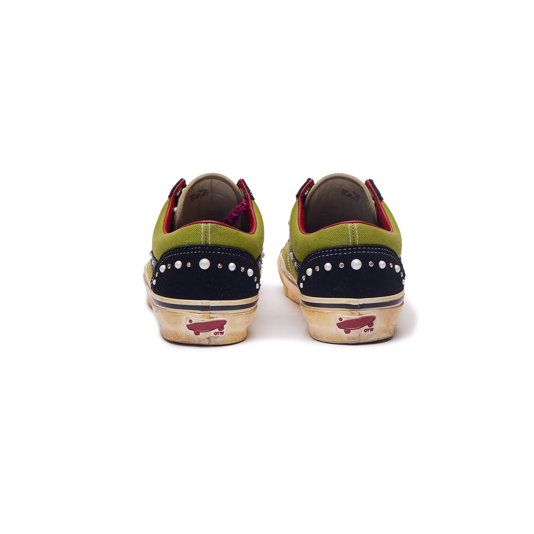 S*at0shi N*akamot0 Pearlized Army Old Skool Vans