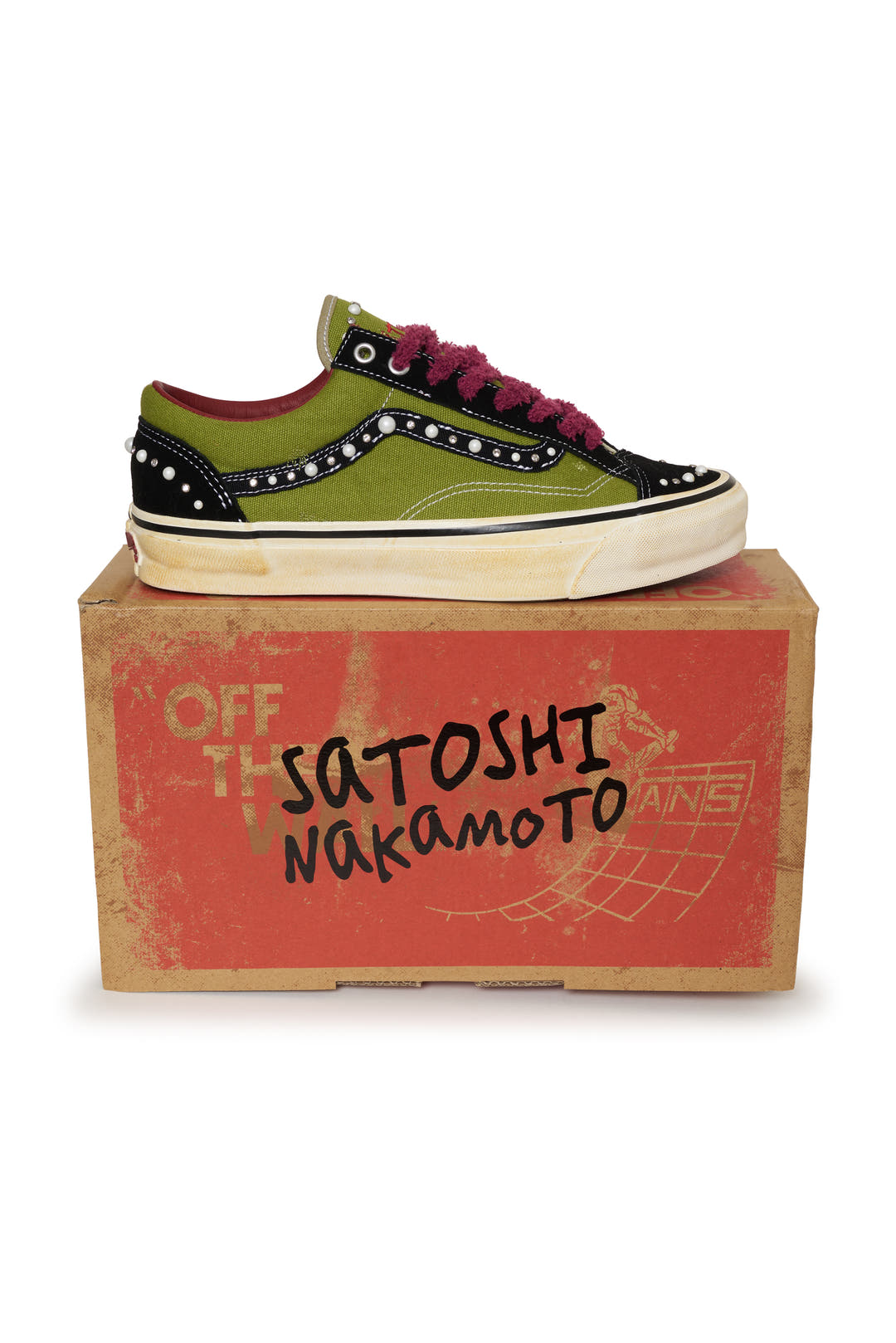 S*at0shi N*akamot0 Pearlized Army Old Skool Vans