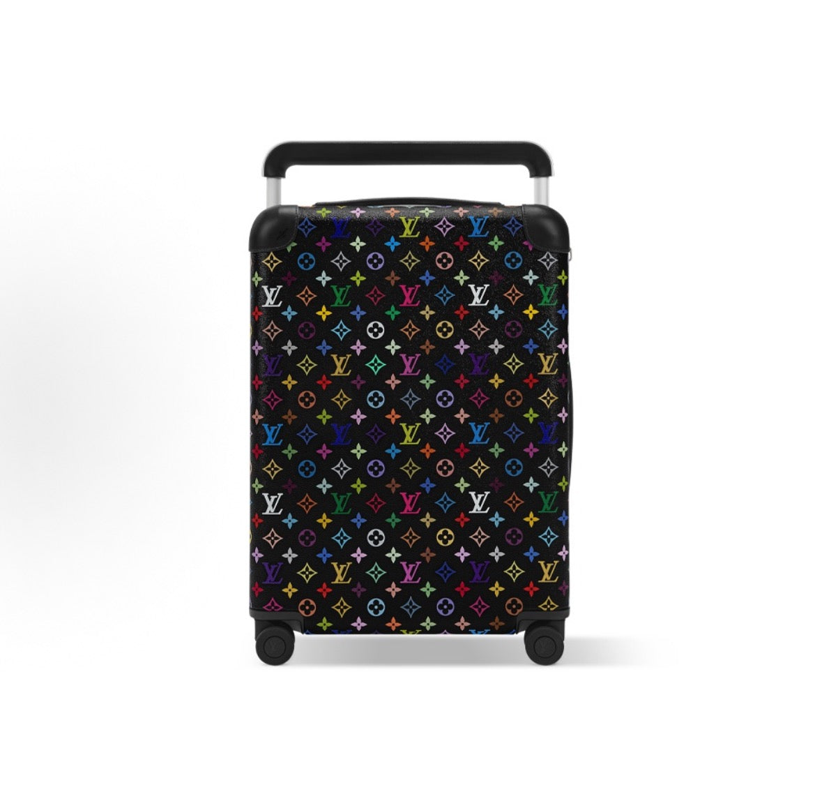 L*V Black Multi-Color Travel Luggage