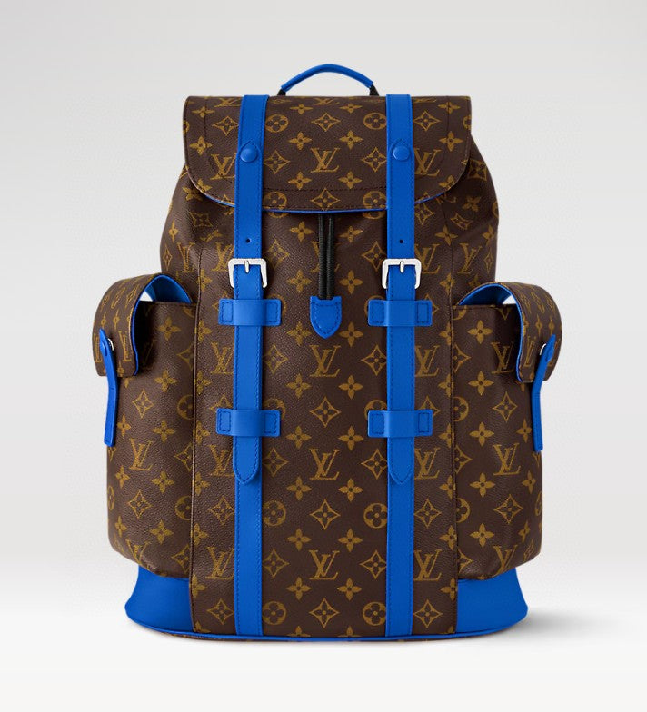 L*V Christopher Backpack Brown W/ Blue MNG