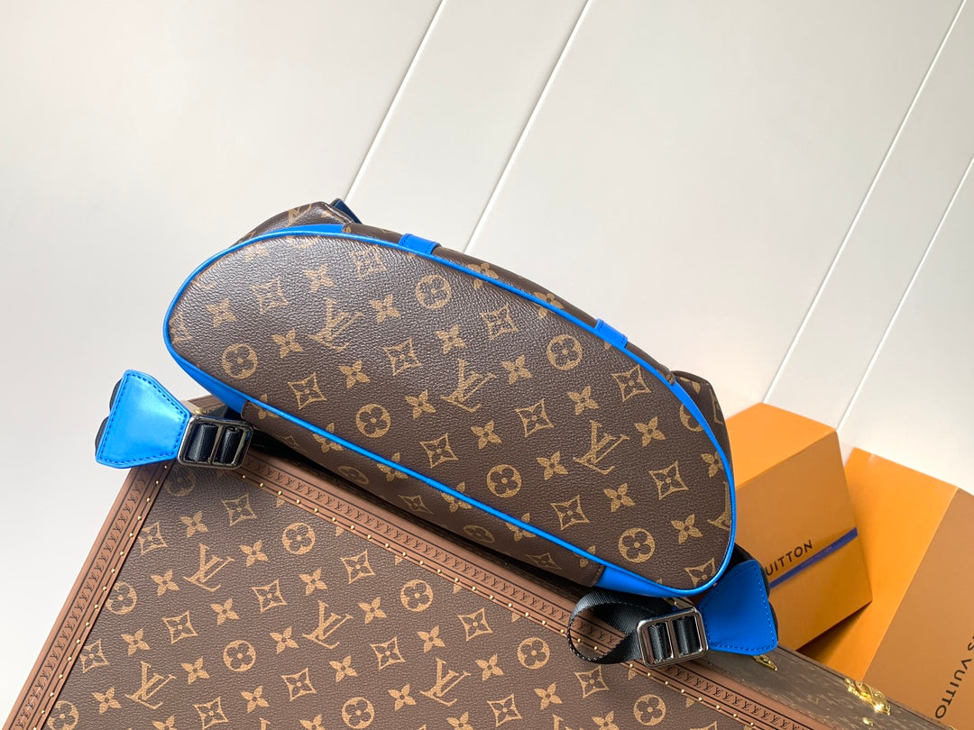 L*V Christopher Backpack Brown W/ Blue MNG