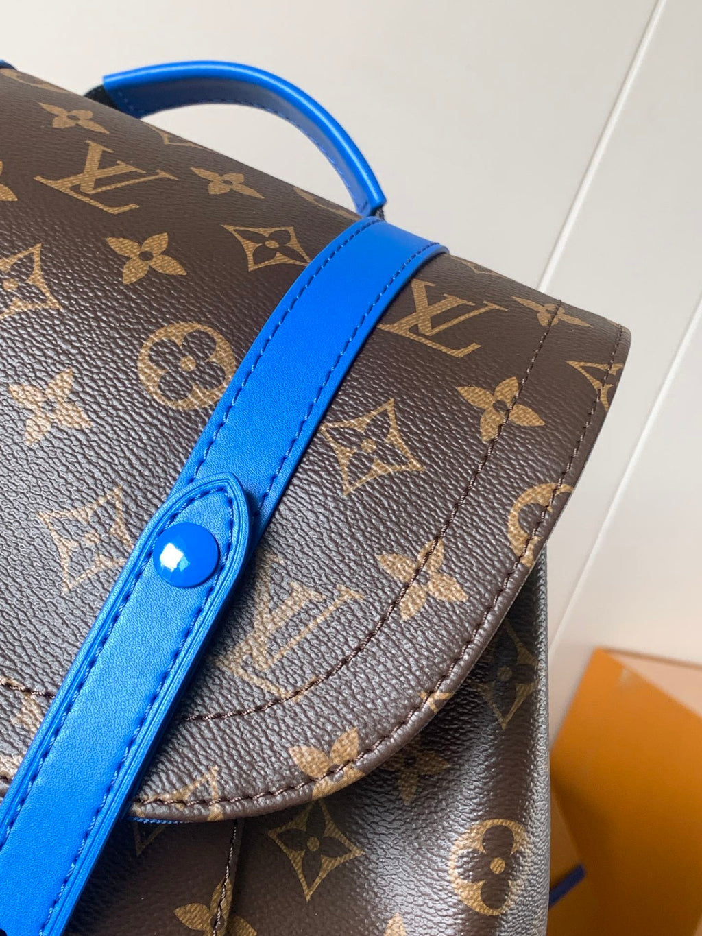 L*V Christopher Backpack Brown W/ Blue MNG