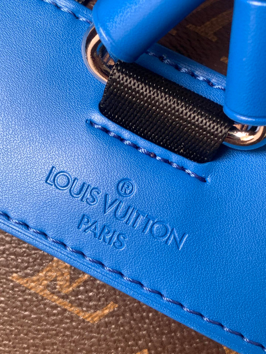 L*V Christopher Backpack Brown W/ Blue MNG