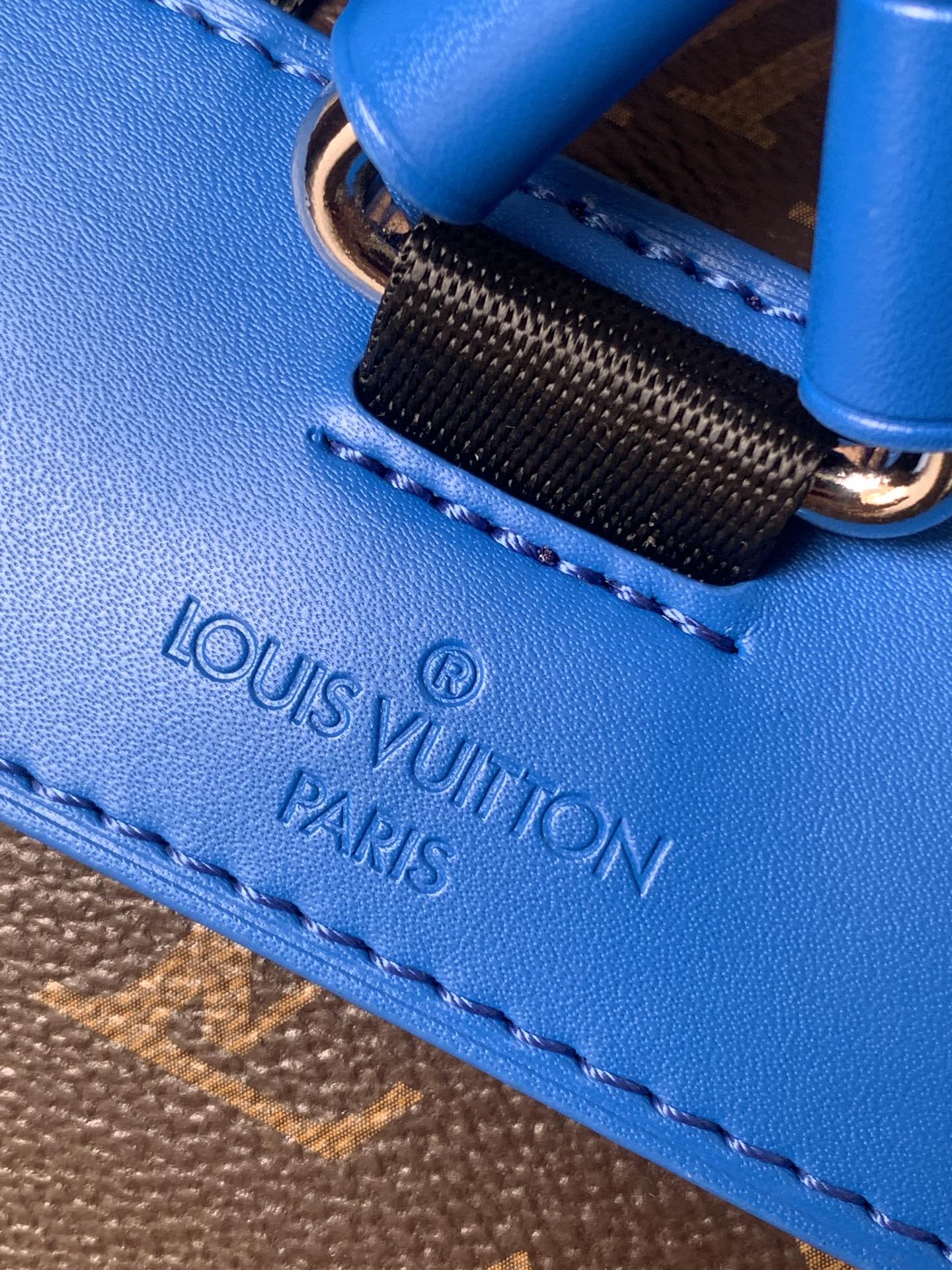 L*V Christopher Backpack Brown W/ Blue MNG