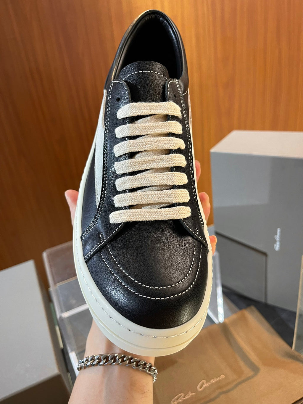 R*1ck 0*W3ns Low Sneaker Black