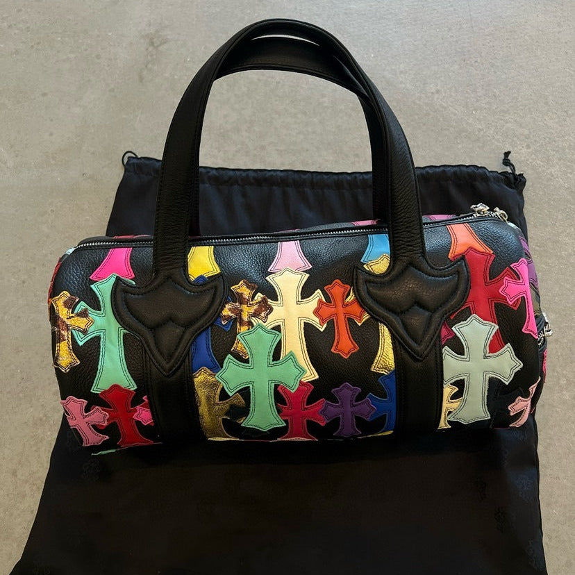 Chr0me Hearts Cross Patch Cemetery Mini Duffle Bag