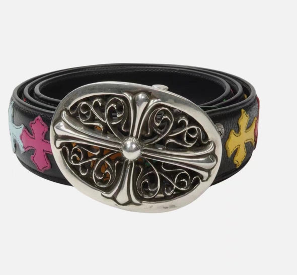 Multi-Color Cross Belt w/ Cross Buckle
