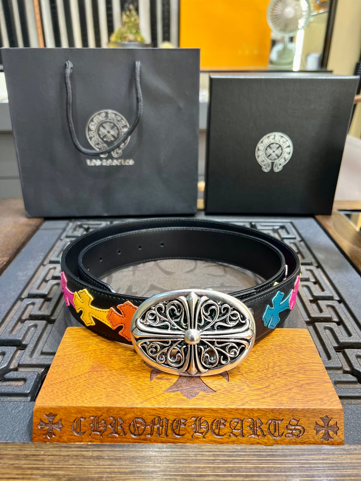 Multi-Color Cross Belt w/ Cross Buckle