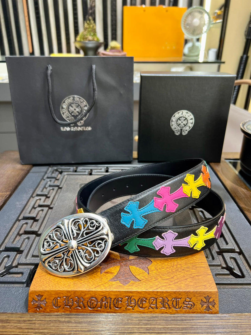Multi-Color Cross Belt w/ Cross Buckle