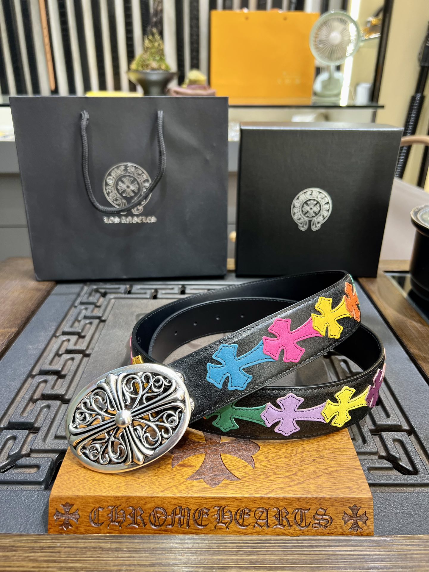 Multi-Color Cross Belt w/ Cross Buckle