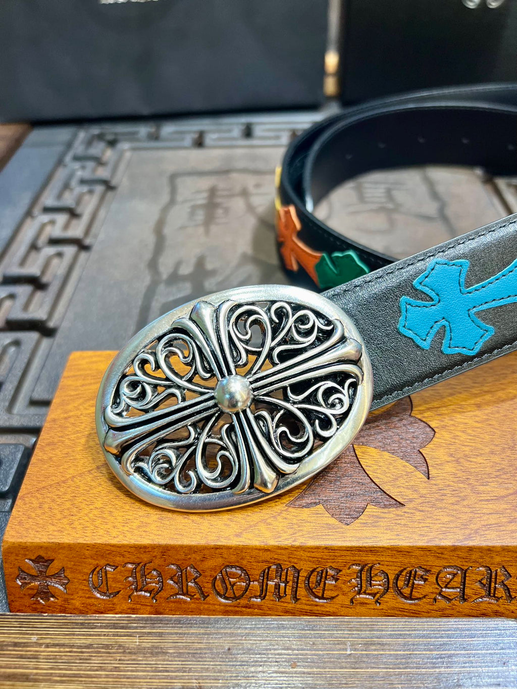 Multi-Color Cross Belt w/ Cross Buckle