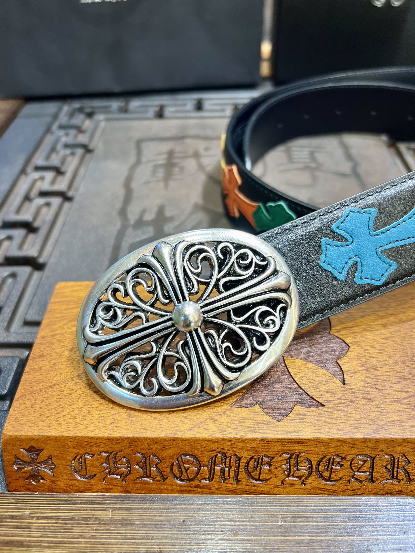 Multi-Color Cross Belt w/ Cross Buckle