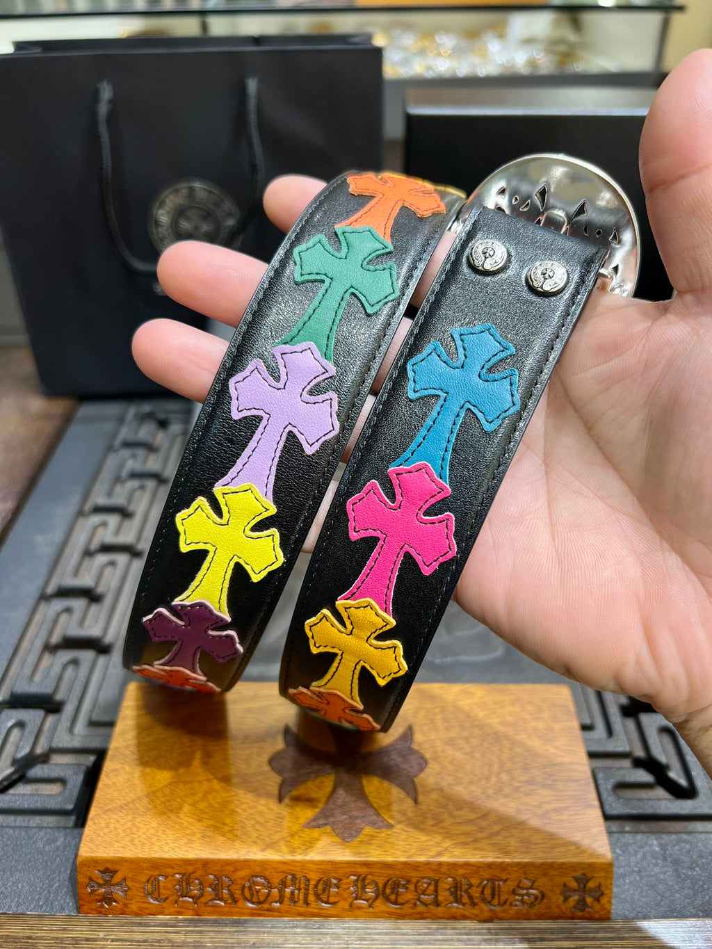 Multi-Color Cross Belt w/ Cross Buckle