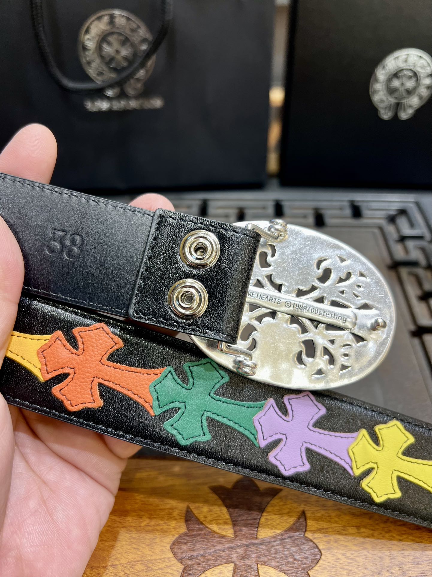 Multi-Color Cross Belt w/ Cross Buckle