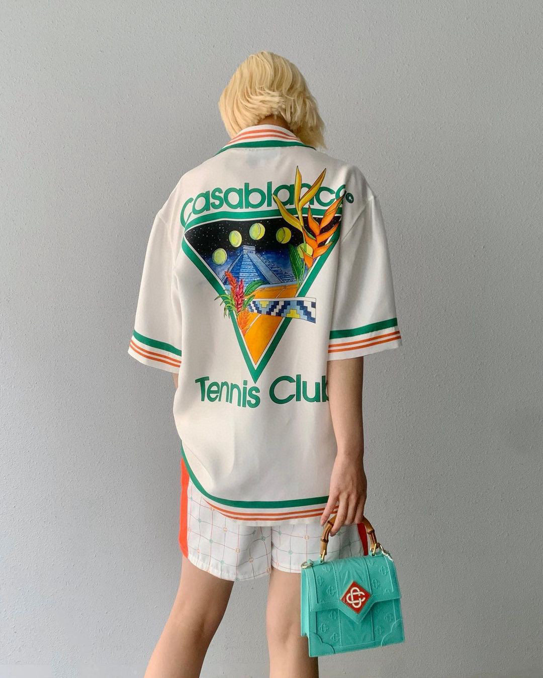 C*asab1anca Silk Tennis Club Short Sleeve