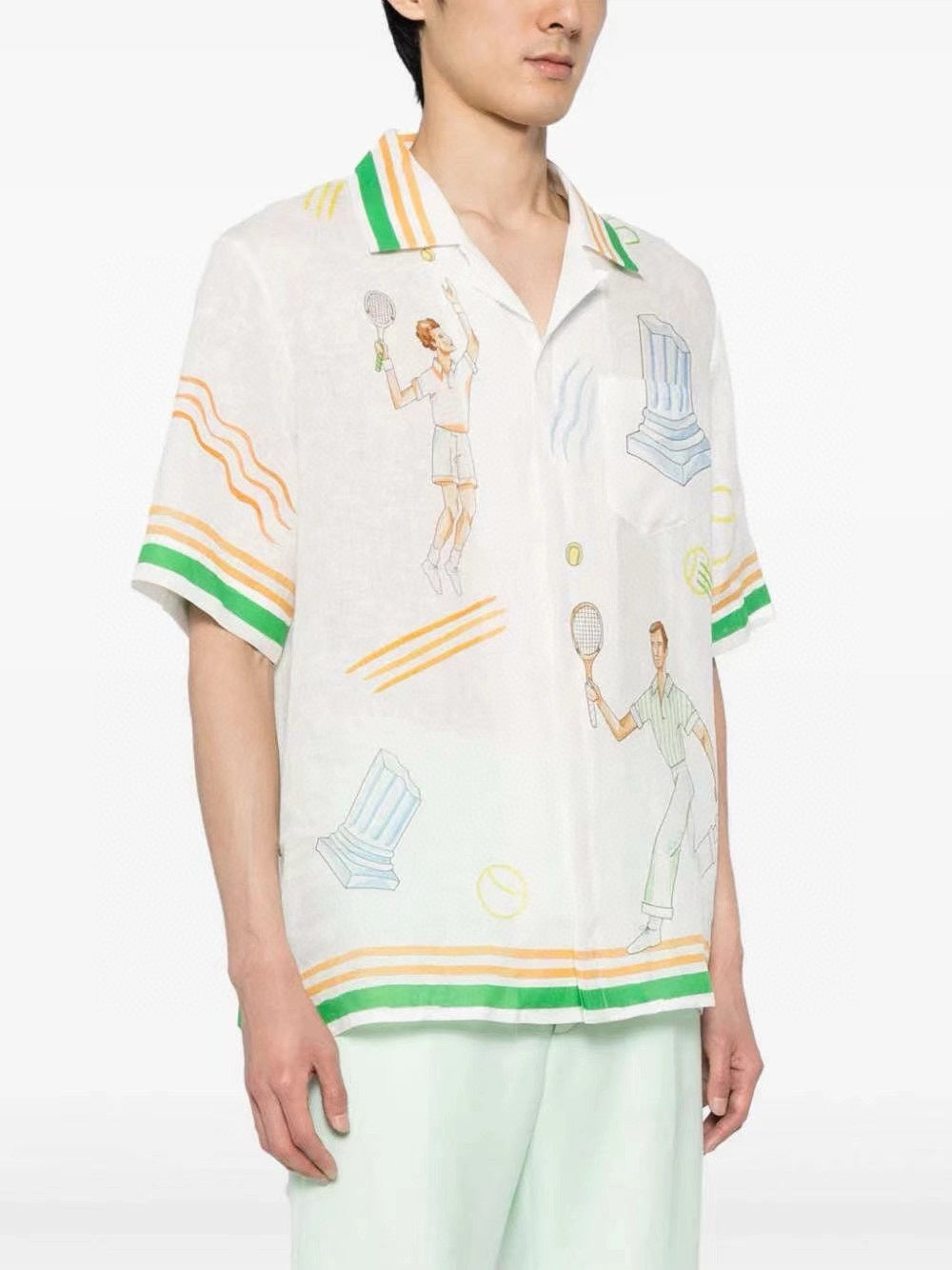C*asab1anca Linen Short Sleeve